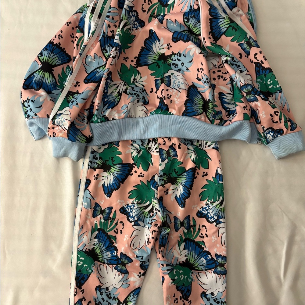 Adidas Multicolor Butterfly Print Tracksuit